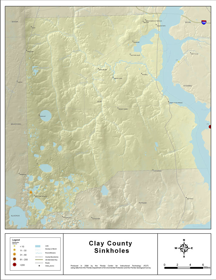 Sinkholes of Clay County, Florida