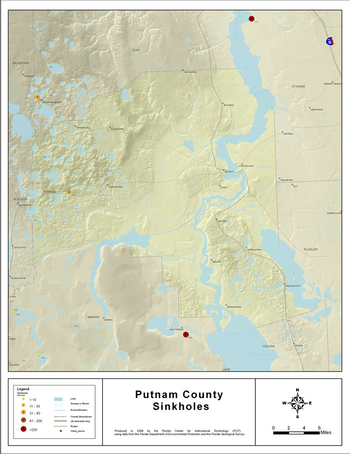 Sinkholes of Putnam County, Florida 