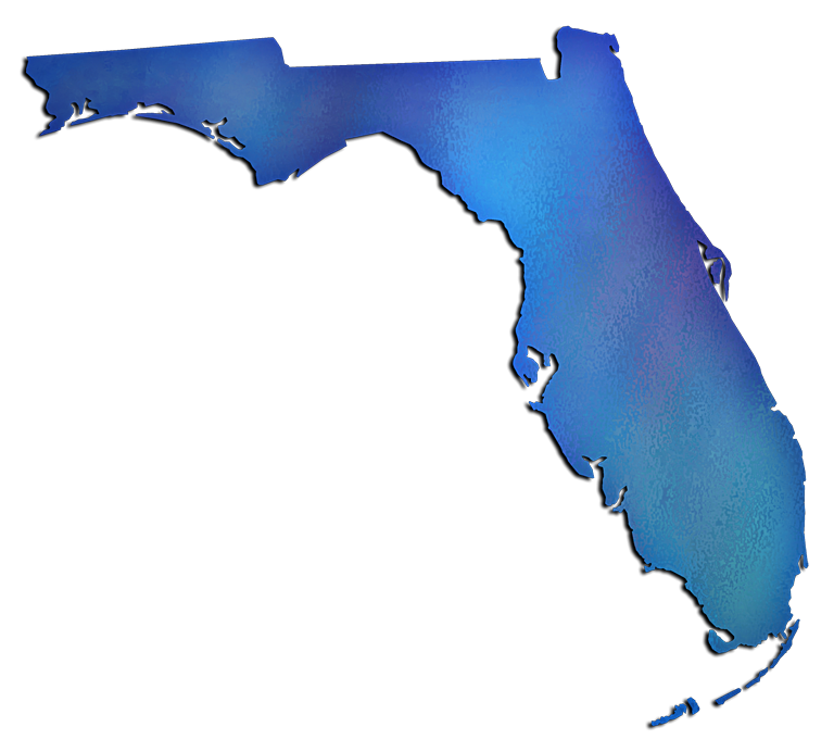 Florida "Abstract" Style Maps: #19 Icey Blue