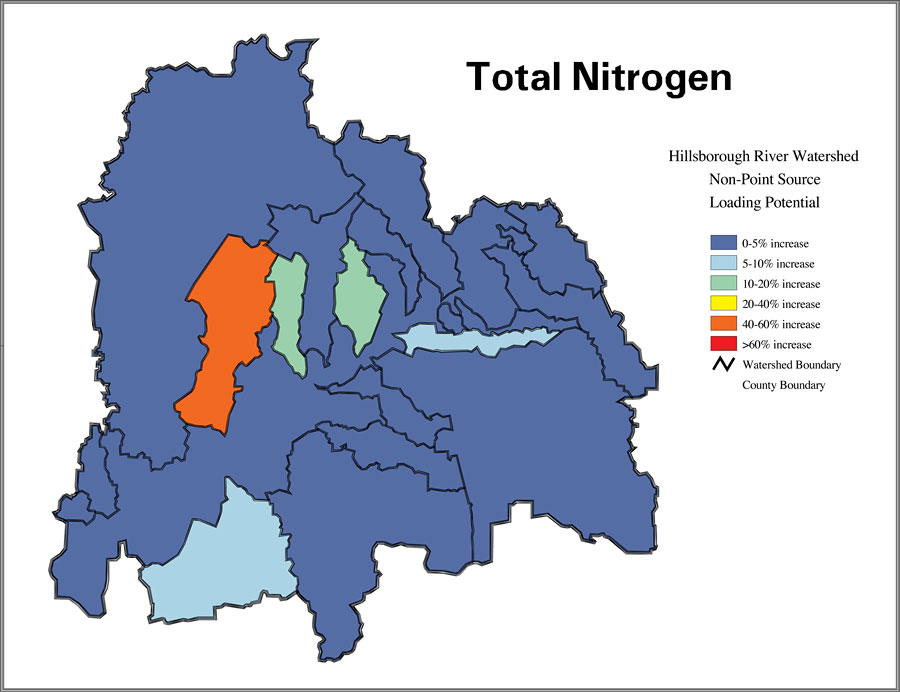 Hillsborough River Watershed Non-Point Source Loading Potential for Nitrogen