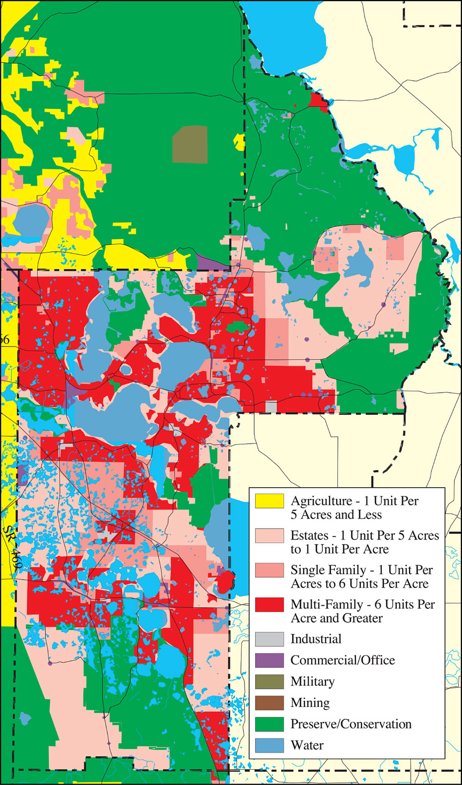 Withlacoochee River Watershed Distribution of Generalized Future Land Use, Ca. 2010- Lake County