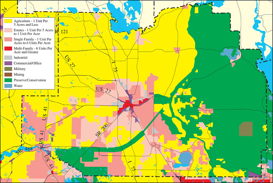 Withlacoochee River Watershed Distribution of Generalized Future Land Use, Ca. 2010- Marion County