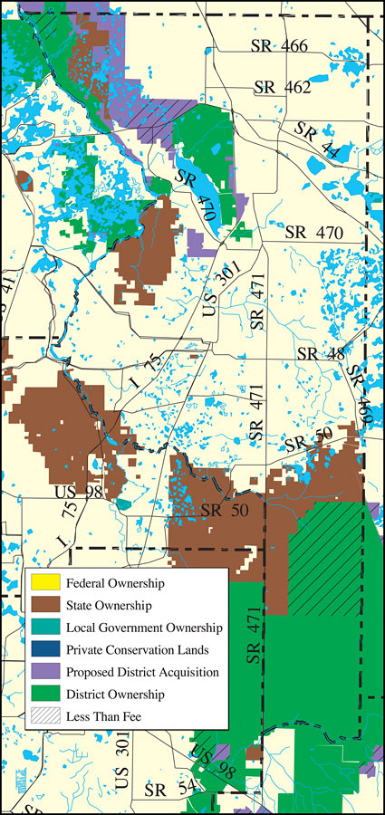 Withlacoochee River Watershed Distribution of Conservation Lands- Sumter County