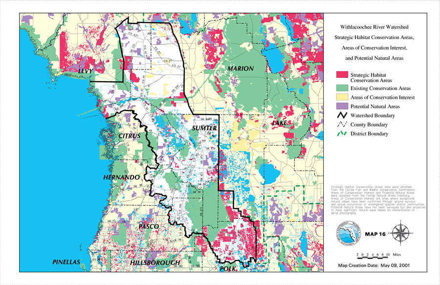 Withlacoochee River Watershed Strategic Habitat Conservation Areas, Areas of Conservation Interest, and Potential Natural Areas