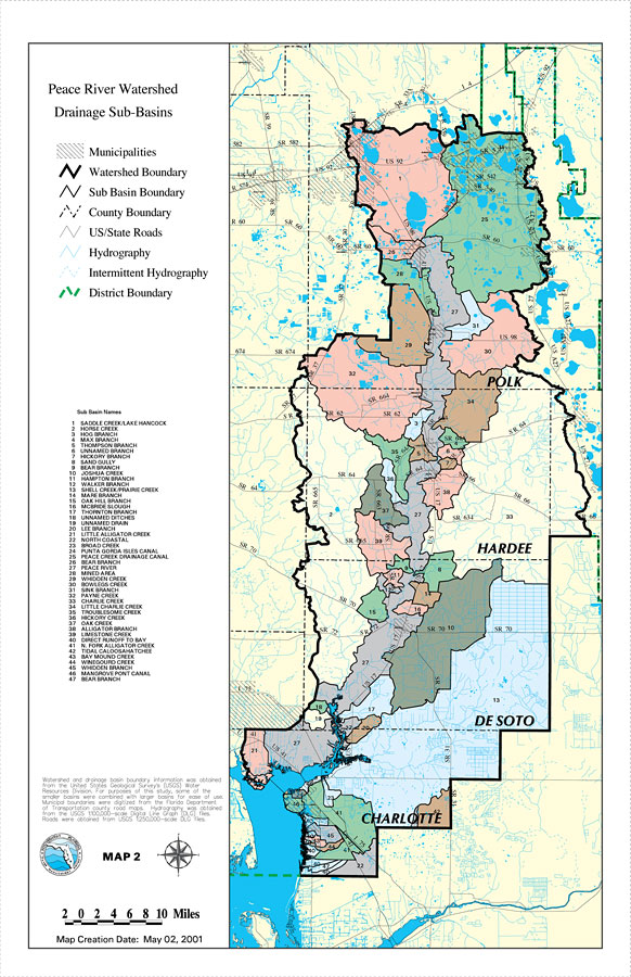 Peace River Watershed Drainage Sub-Basins