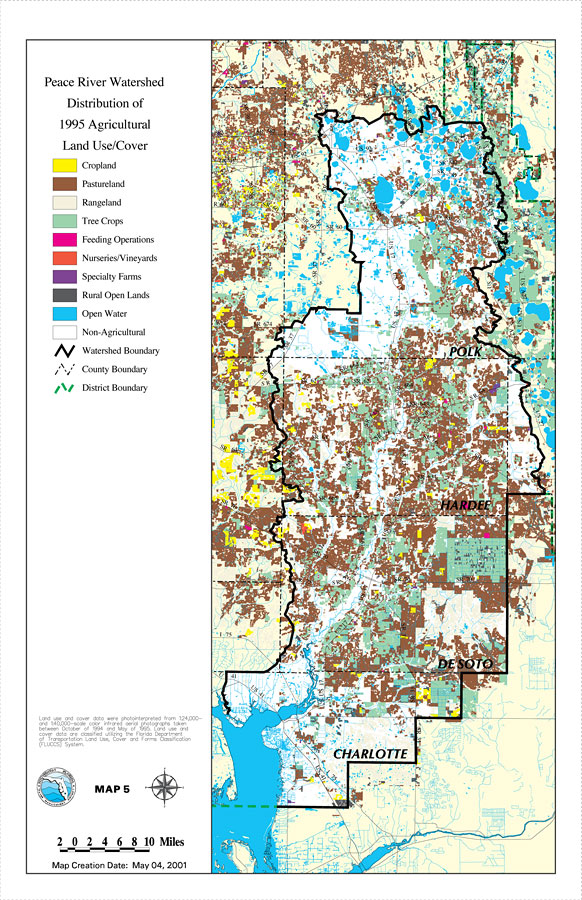 Peace River Watershed Distribution of 1995 Agricultural Land Use/Cover