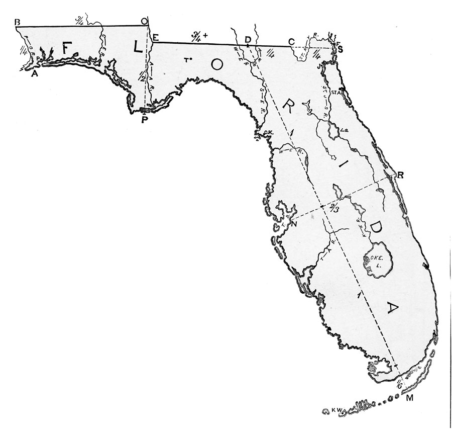 Drawing of Florida, 1872
