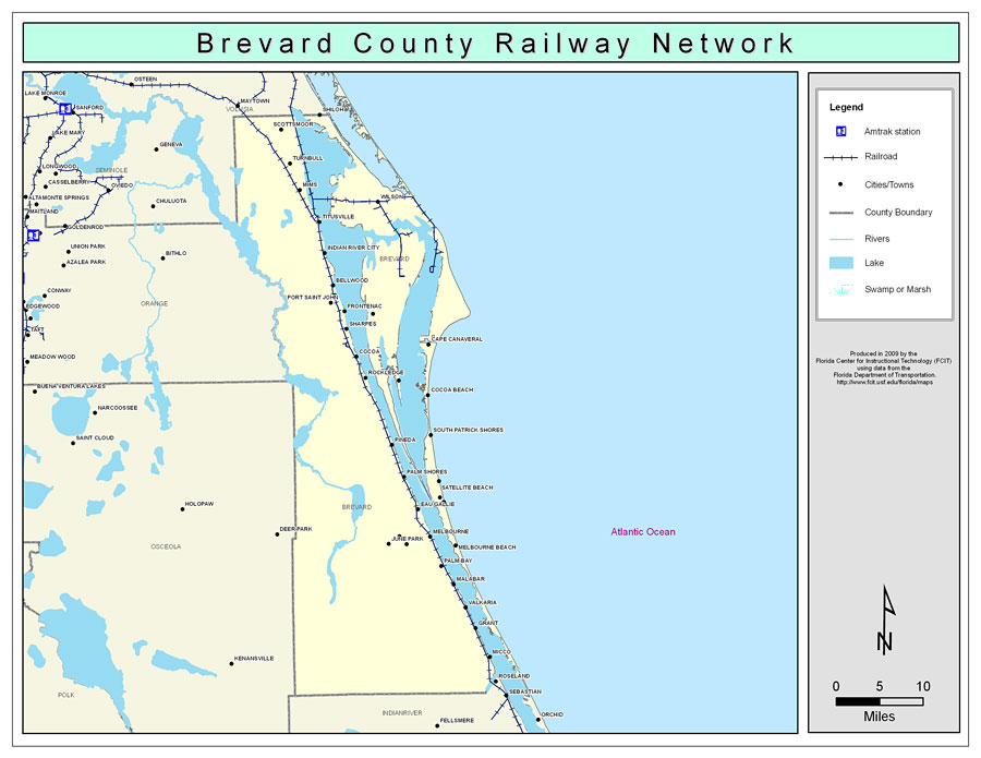 Brevard County Railway Network- Color