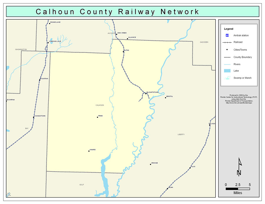 Calhoun County Railway Network- Color