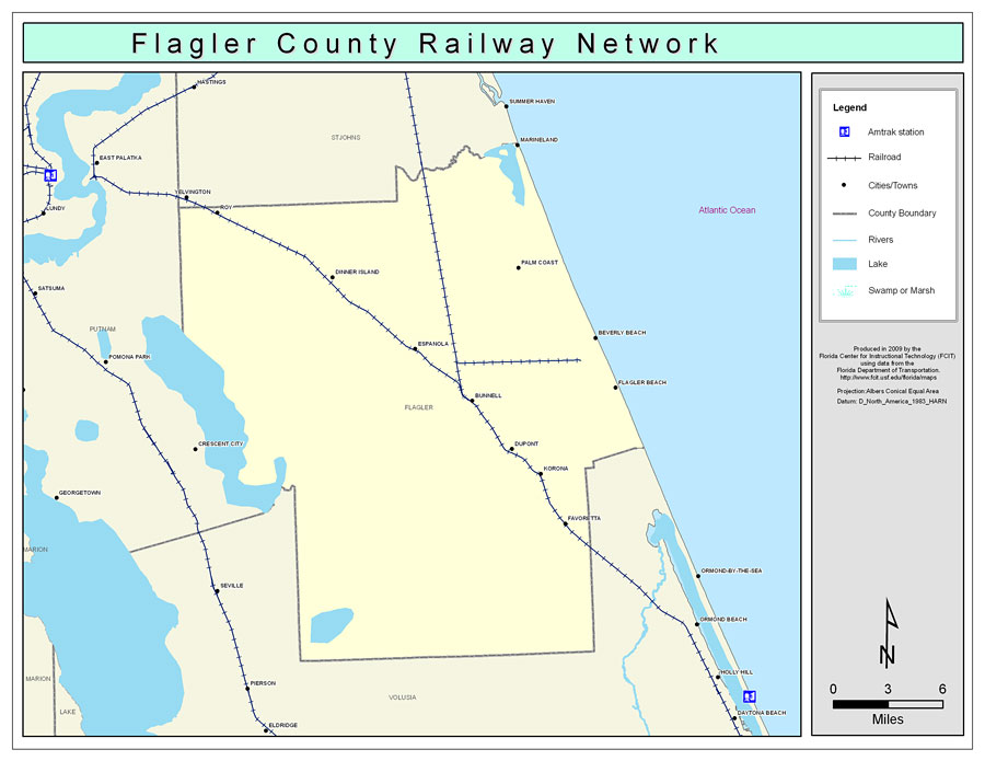 Flagler County Railway Network- Color