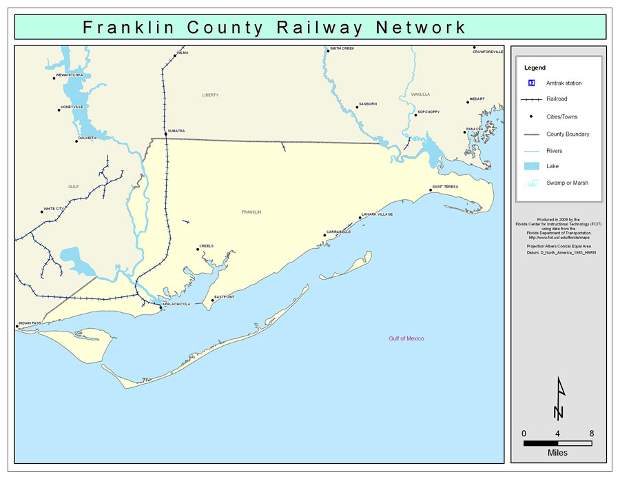 Franklin County Railway Network- Color