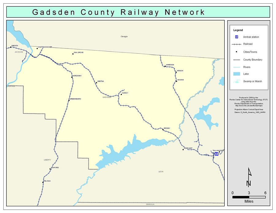 Gadsden County Railway Network- Color