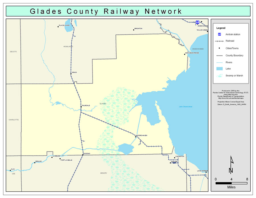 Glades County Railway Network- Color