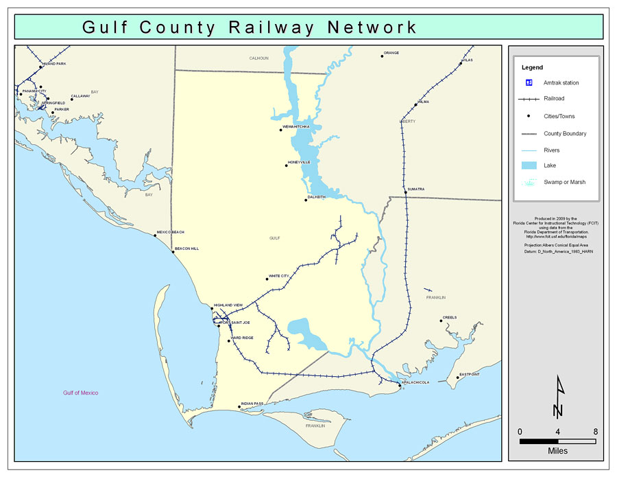 Gulf County Railway Network- Color