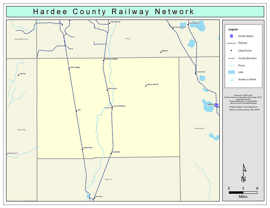 Hardee County Railway Network- Color
