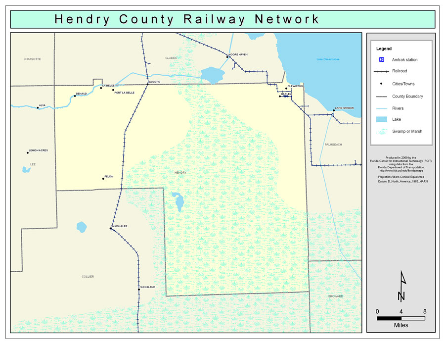 Hendry County Railway Network- Color