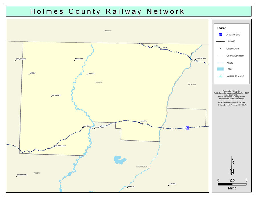 Holmes County Railway Network- Color