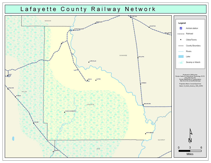 Lafayette County Railway Network- Color