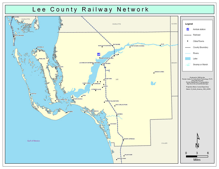 Lee County Railway Network- Color