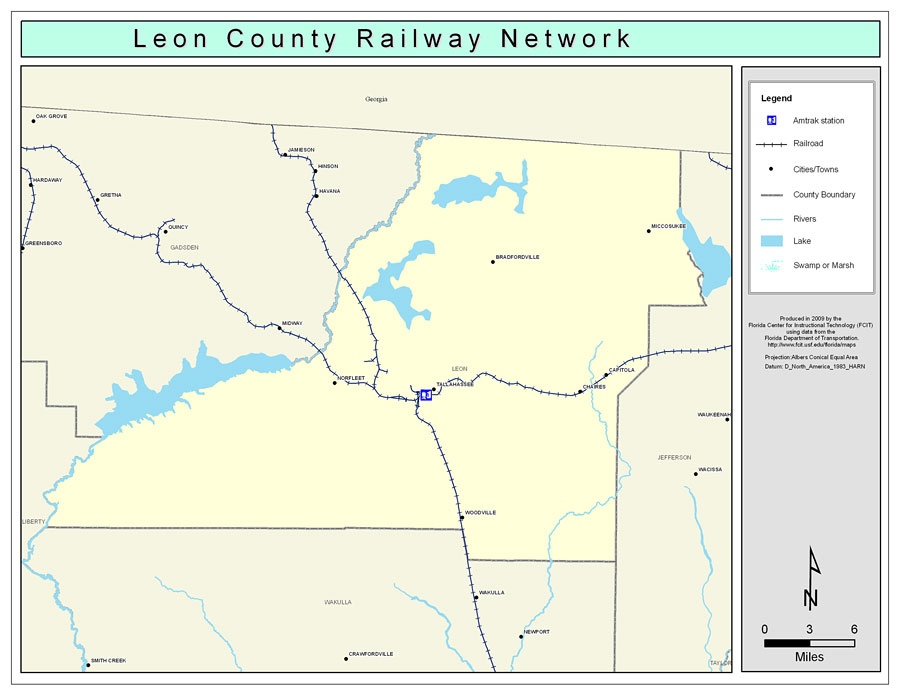 Leon County Railway Network- Color