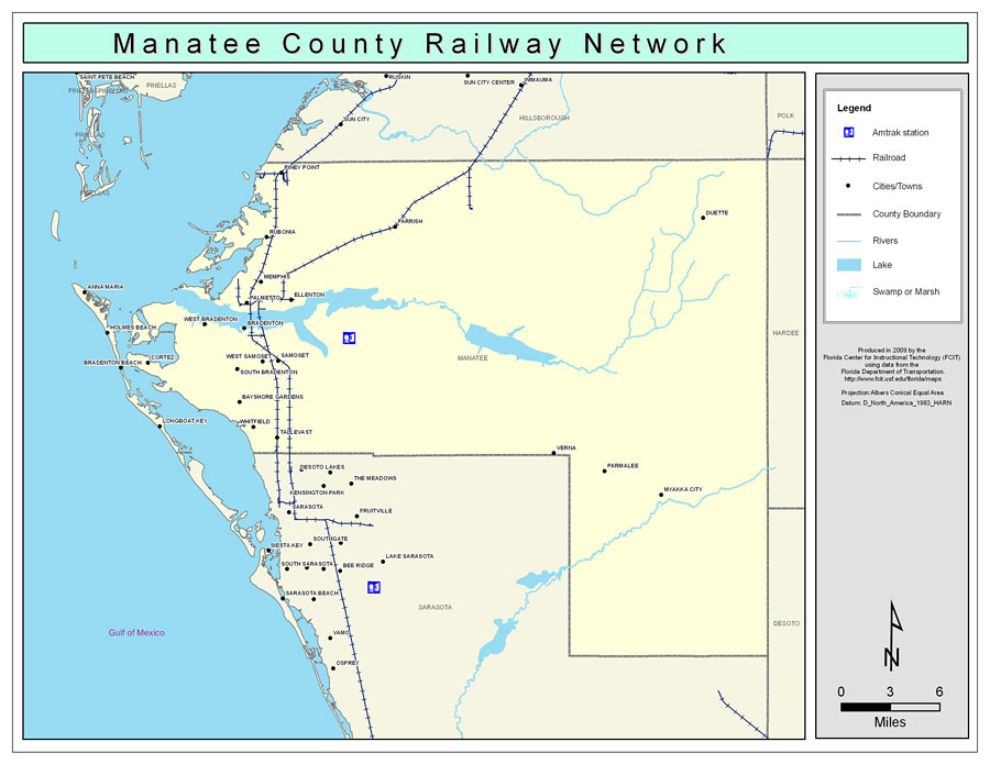 Manatee County Railway Network- Color