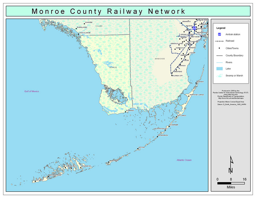 Monroe County Railway Network- Color