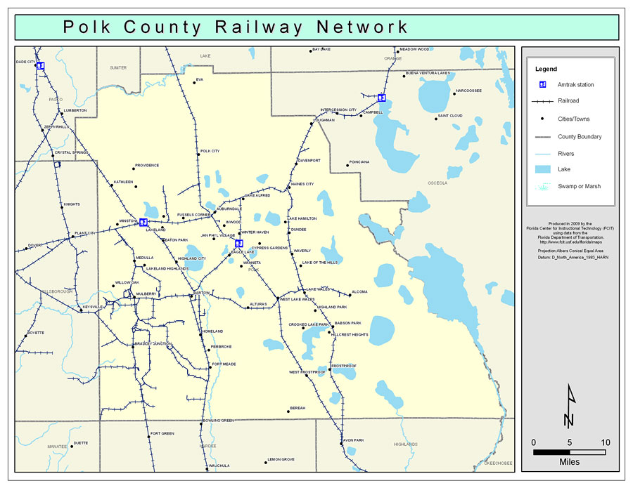 Polk County Railway Network- Color
