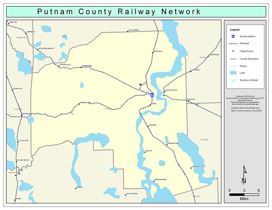 Putnam County Railway Network- Color