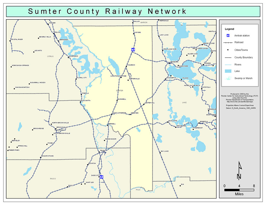 Sumter County Railway Network- Color
