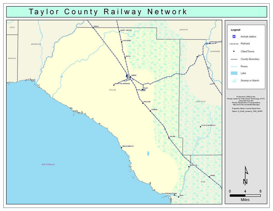 Taylor County Railway Network- Color