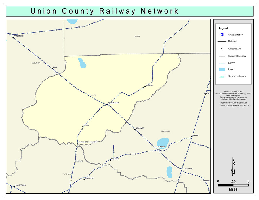 Union County Railway Network- Color