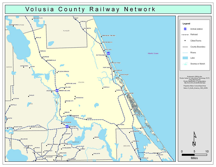 Volusia County Railway Network- Color