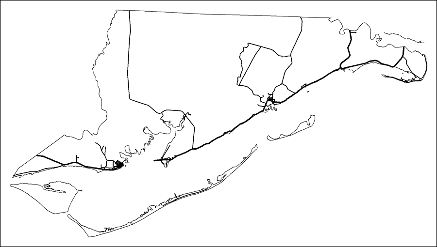 Franklin County Road Network- Black and White