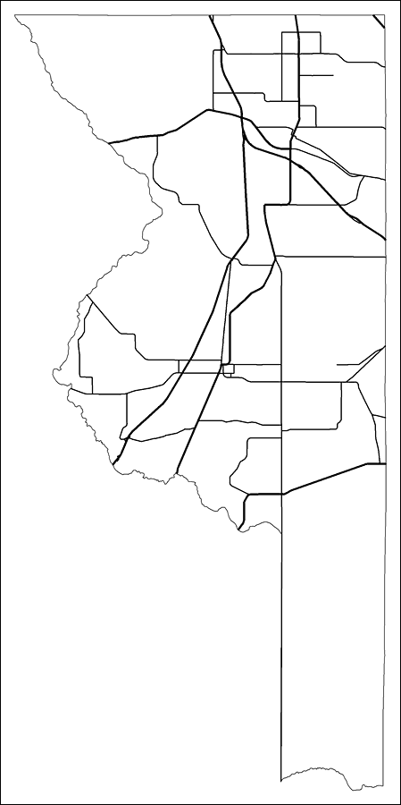 Sumter County Road Network- Black and White