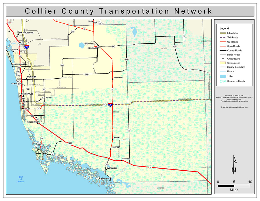 Collier County Road Network- Color