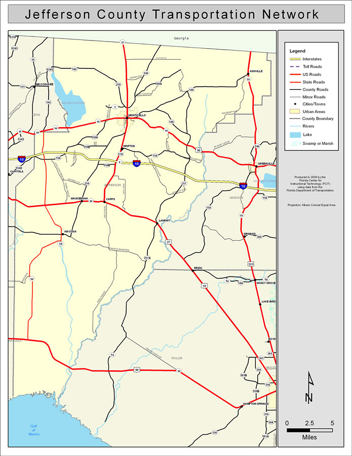 Jefferson County Road Network- Color