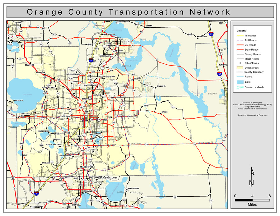 Orange County Road Network- Color
