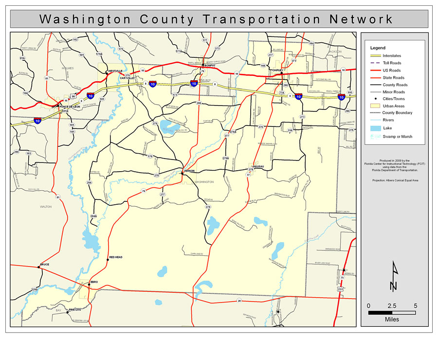 Washington County Road Network- Color