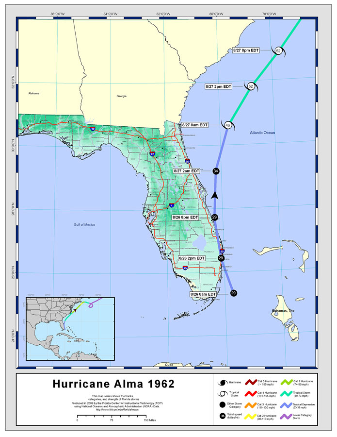 Storm Tracks by Name: Hurricane Alma