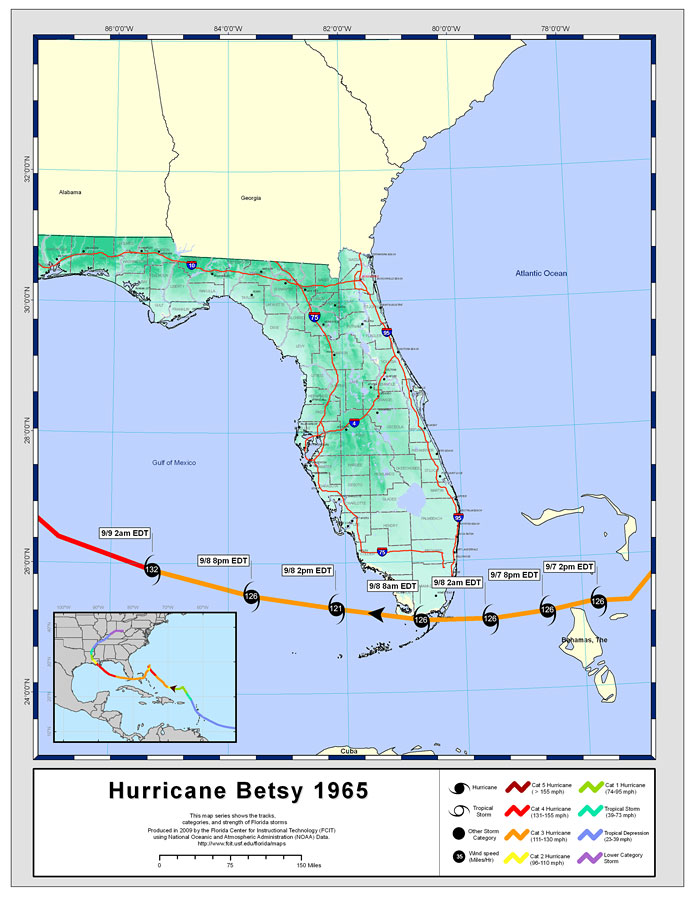 Storm Tracks by Name: Hurricane Betsy