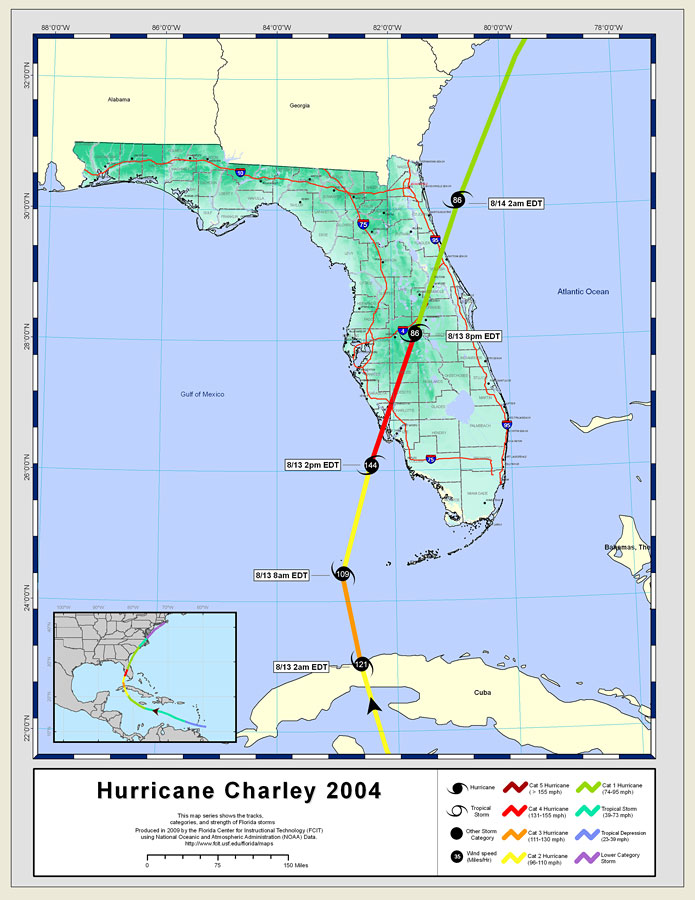 Storm Tracks by Name: Hurricane Charley