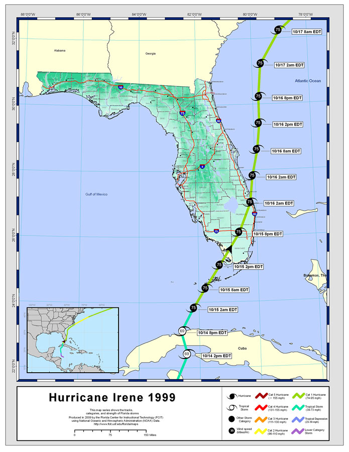 Storm Tracks by Name: Hurricane Irene