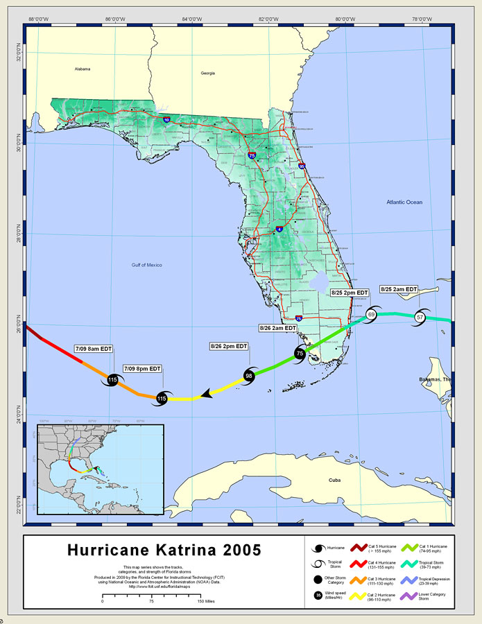 Storm Tracks by Name: Hurricane Katrina