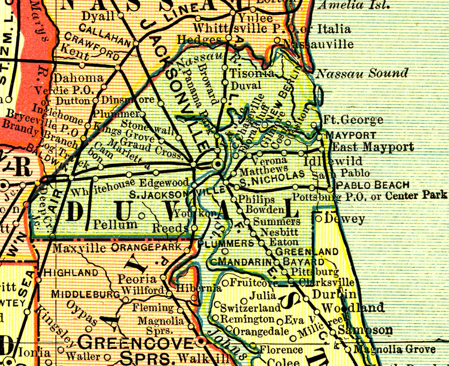 Duval County Fl Map In Adobe Illustrator Vector Forma 5032