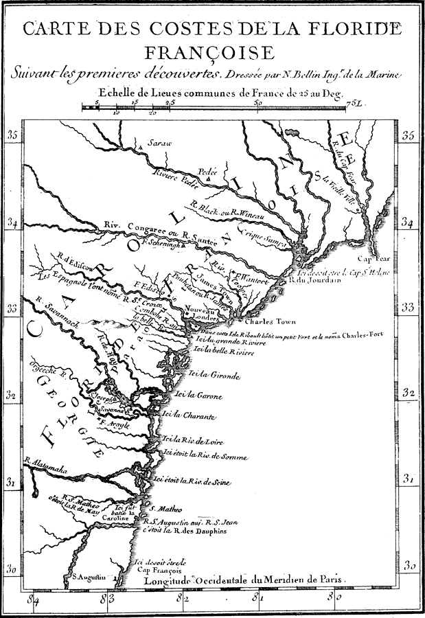 Map of French Florida Colony