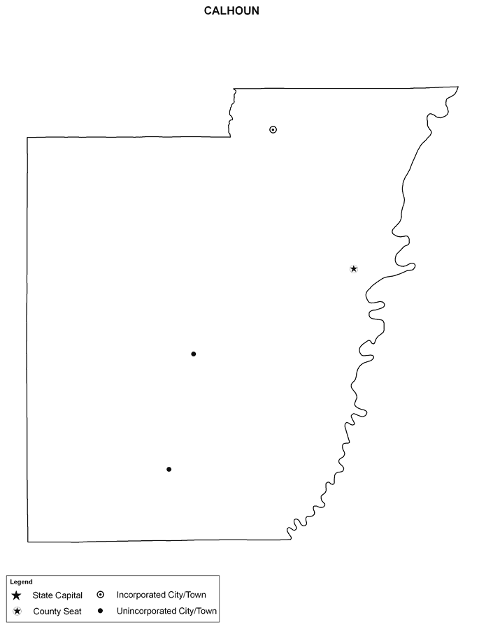 Calhoun County Cities Outline