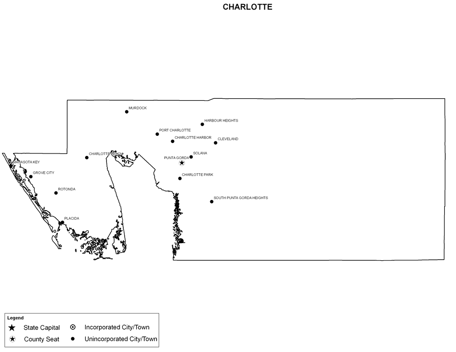 Charlotte County Cities with Labels