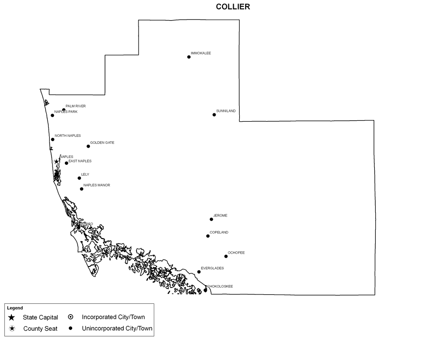 Collier County Cities with Labels