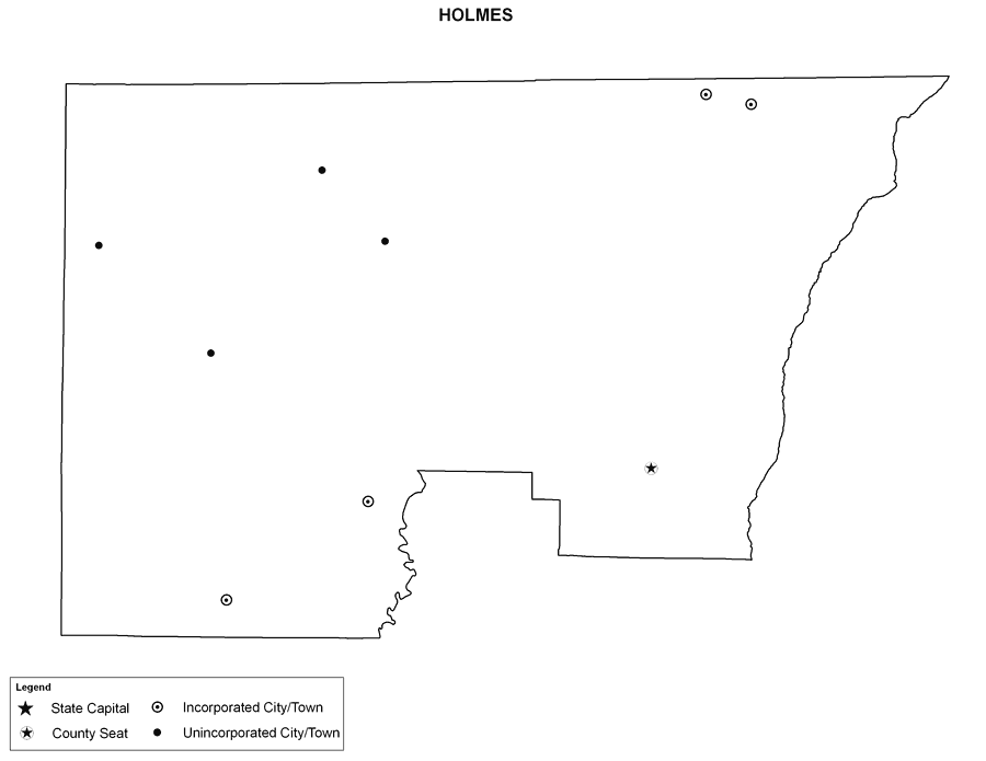 Holmes County Cities Outline