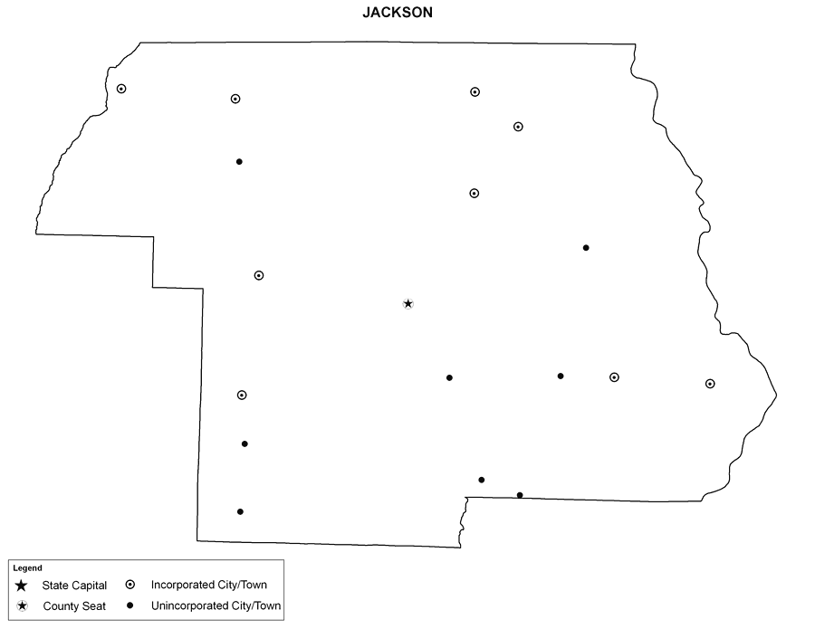 Jackson County Cities Outline